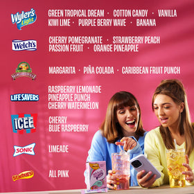 SINGLES TO GO! Sugar-free water enhancer packets designed for guilt-free hydration.