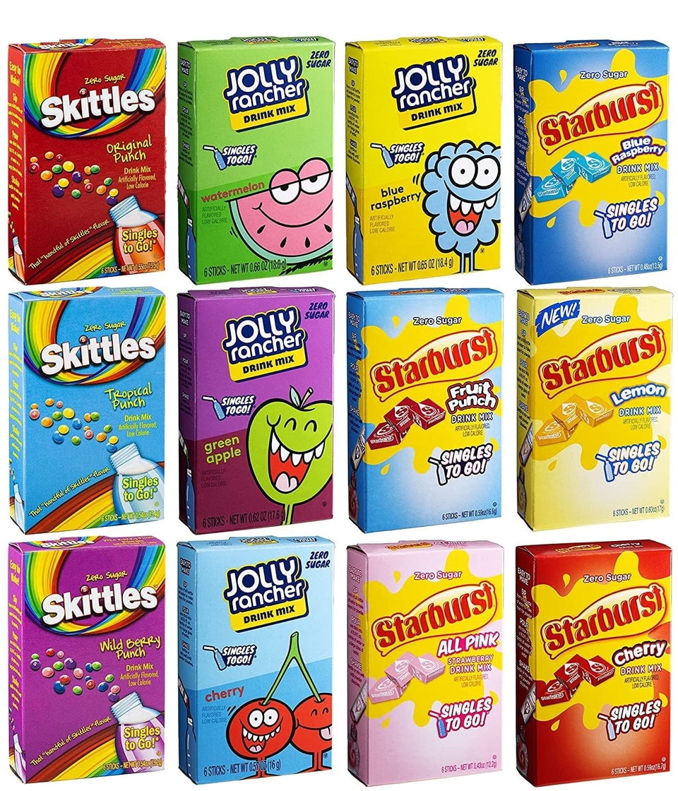 SINGLES TO GO! Skittles green apple bottle pour adds fruity flavor to water without sugar