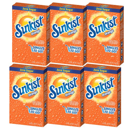 SINGLES TO GO! Sunkist Orange box packaging showcases convenient, on-the-go flavor.