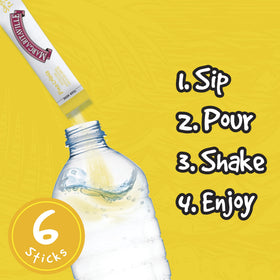 SINGLES TO GO! Margaritaville pina-colada mix in water bottle for refreshing flavor.