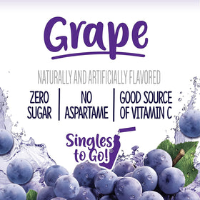 Pouring Welch's grape mix into a water bottle for refreshing flavor