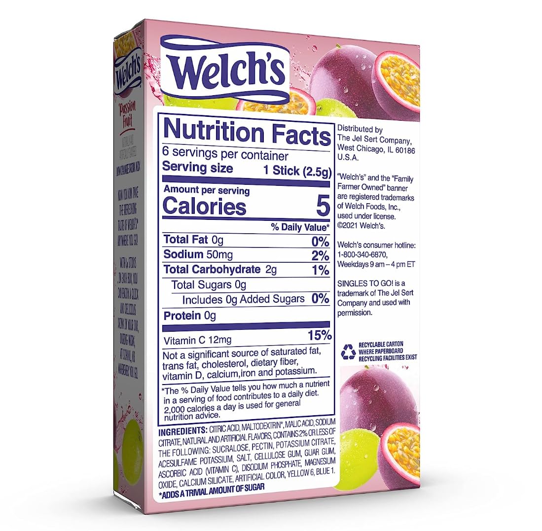 Six-box Welch's pack ready for beach or office hydration.