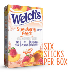 Powder dissolving in water to reveal Welch's flavor quickly.