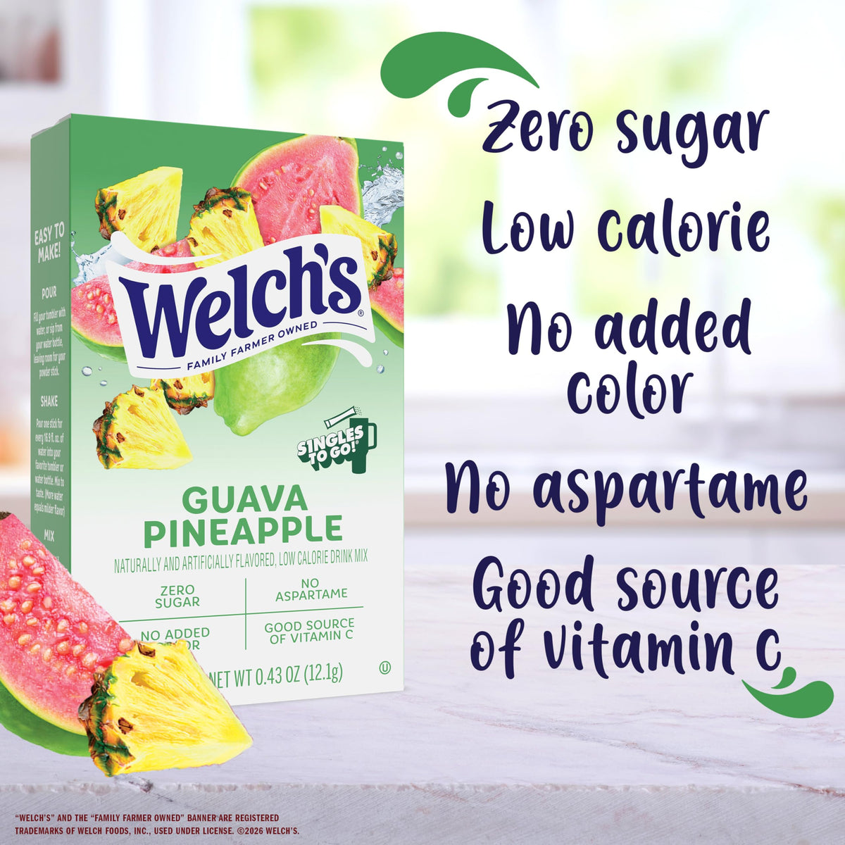 Welch's Singles To Go hydration packet during workout activity