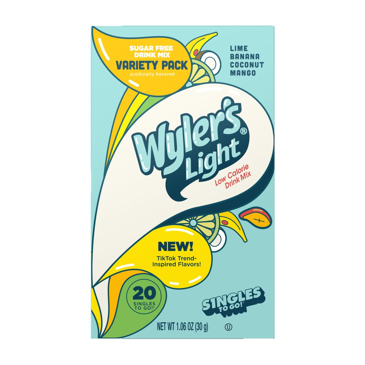 SINGLES TO GO Wyler's Light TikTok Bundle blue pack ideal for cooling down with fruit flavors
