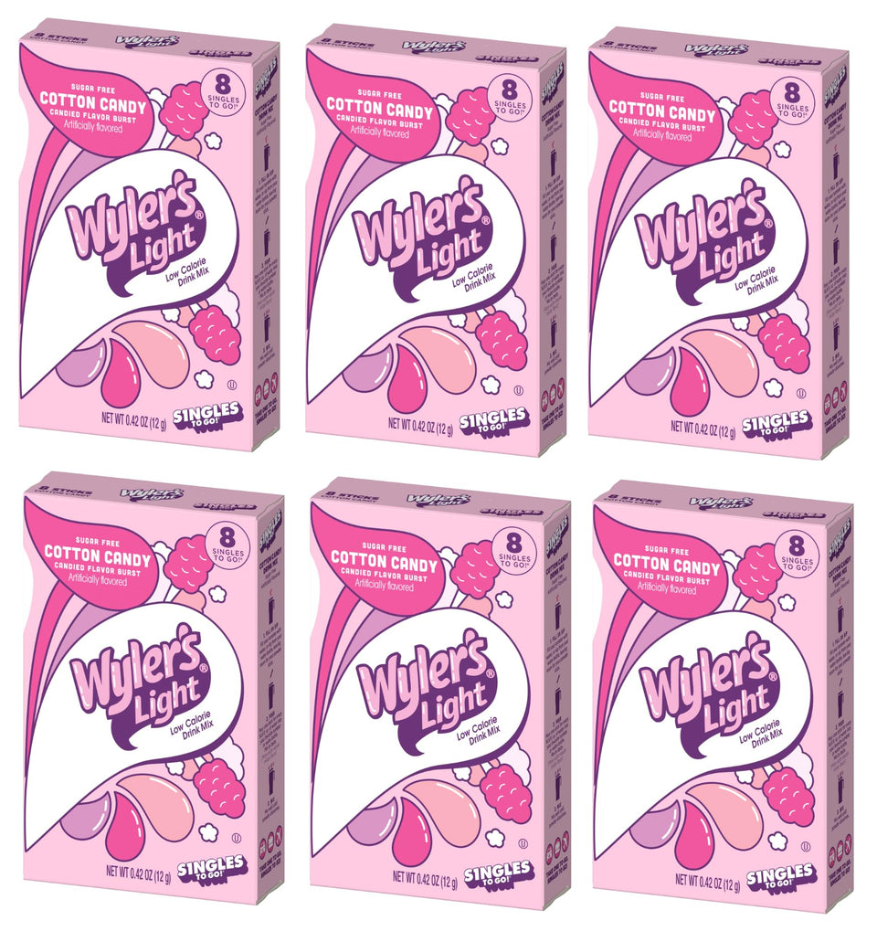 Wyler's Light Cotton Candy box front for on-the-go refreshment