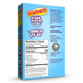 SINGLES TO GO Starburst zero-sugar mixer for healthier hydration.