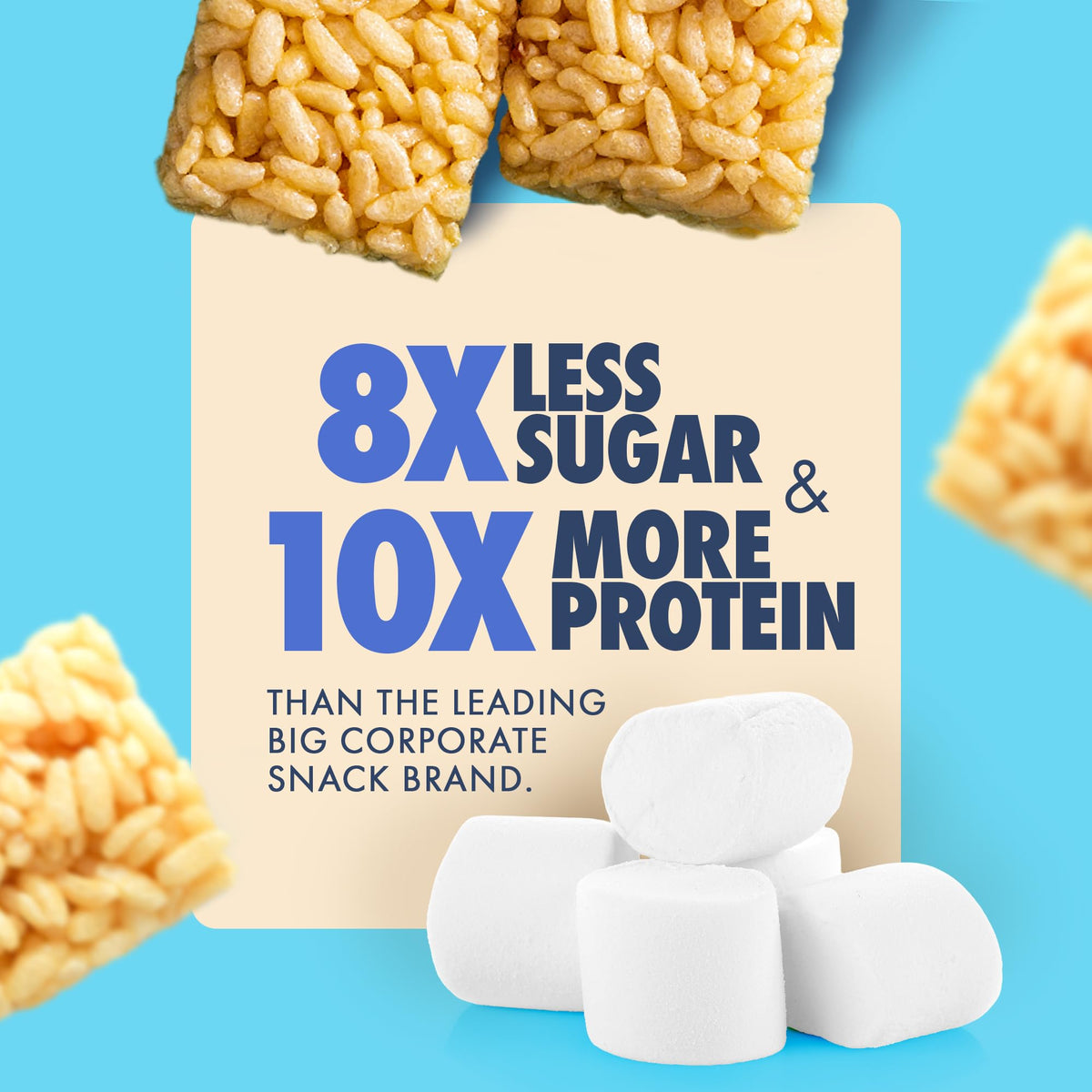 Sinless Snacks Marshmallow Krisp Bar kids-friendly treat with kid-approved texture.