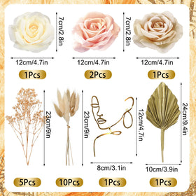 Sinmoe dried bouquet piece adds natural texture to boho cupcakes
