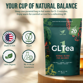 Sip Lab GLTEA-1 hibiscus and lemongrass add bright aroma and refreshing finish.