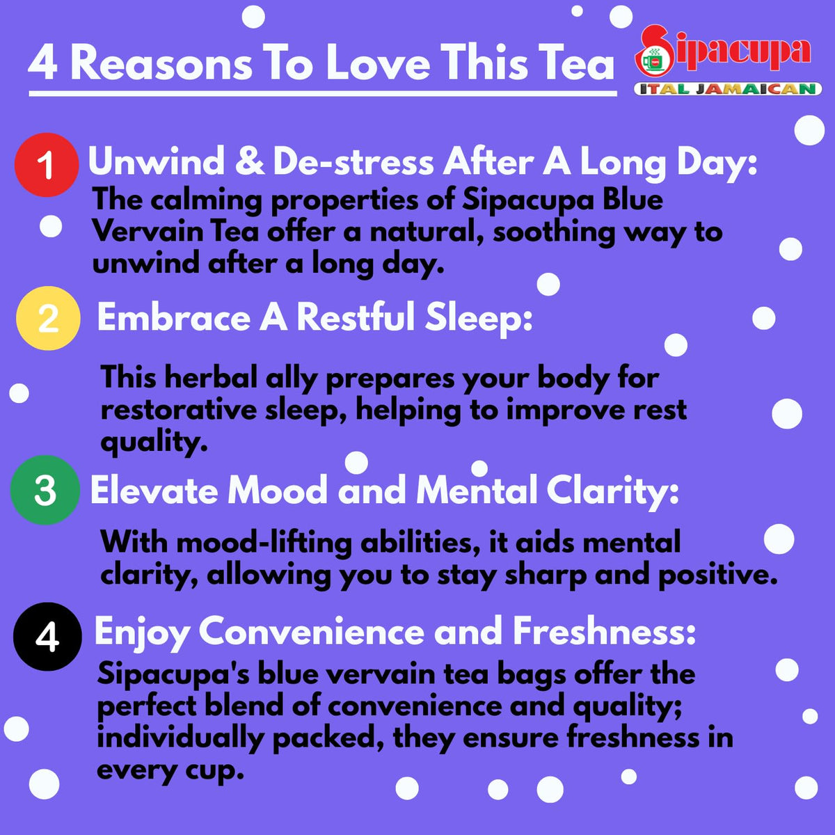 Sipacupa blue vervain tea cup-steaming for hot or iced calming moments.