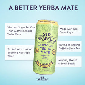 Bright lemon and mint visuals suggest a refreshing, naturally flavored pick-me-up.