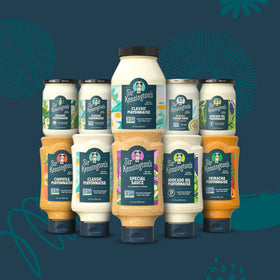 Sir Kensington's Avocado Oil Mayo ingredient panel highlights avocado oil and clean ingredients.