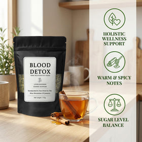 SIRDIKA Blood Detox Tea with guaco herbs promotes soothing routines.