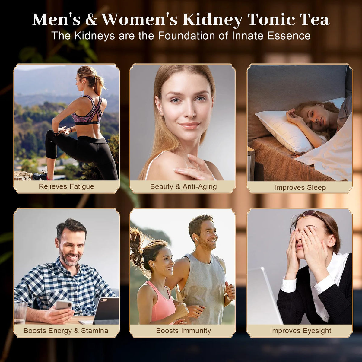 Ginseng slices and other natural ingredients contribute to a balanced infusion.