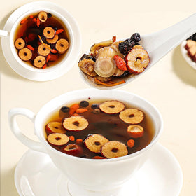 SIRDIKA Ginseng, wolfberry and red date steep visual with rich aroma.