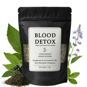 SIRDIKA Healing Garden Blood Detox Tea packaging shows a plant-based daily ritual.