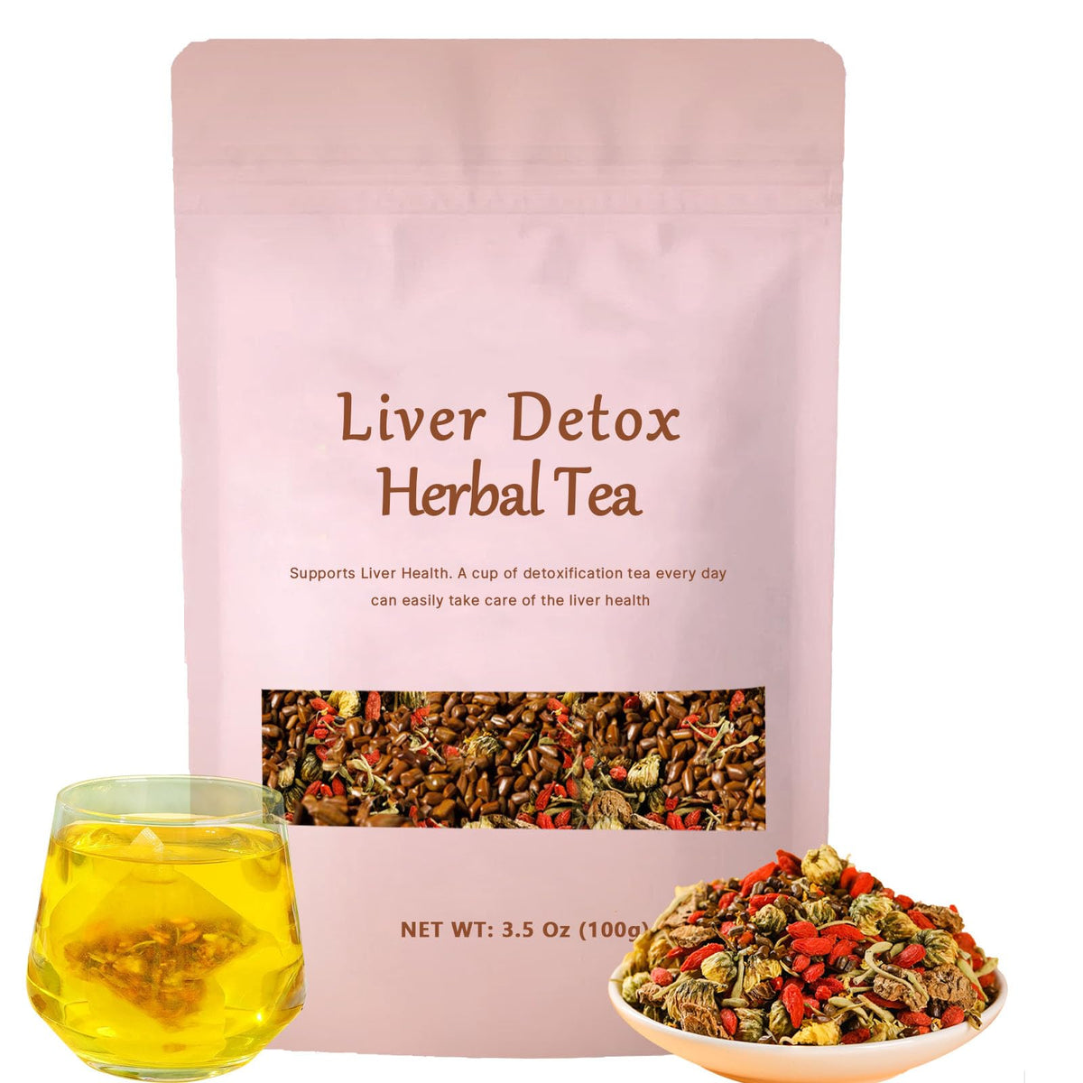 Sirdika Liver Detox Tea packaging with natural herbs for daily wellness.
