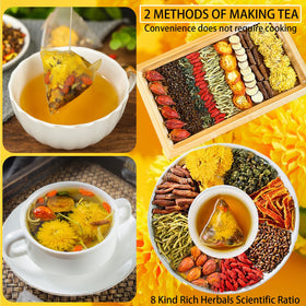 SIRDIKA brewing the tea with hot water at 80°C for a mellow cup