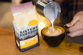 Sisters Coffee High Desert Sunrise cup close shows smooth body and soft acidity