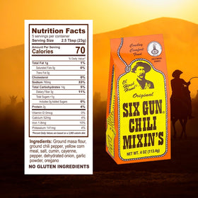 Six Gun Chili Mixin's dry spice blend close-up highlights texture and aroma.