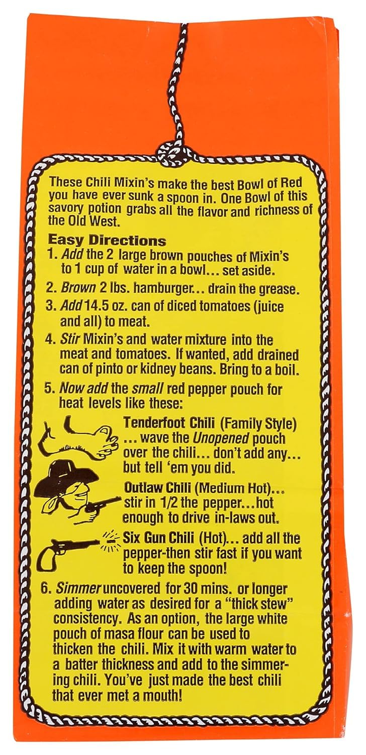 Six Gun Chili Mixin's easy dinner setup suitable for weeknights.