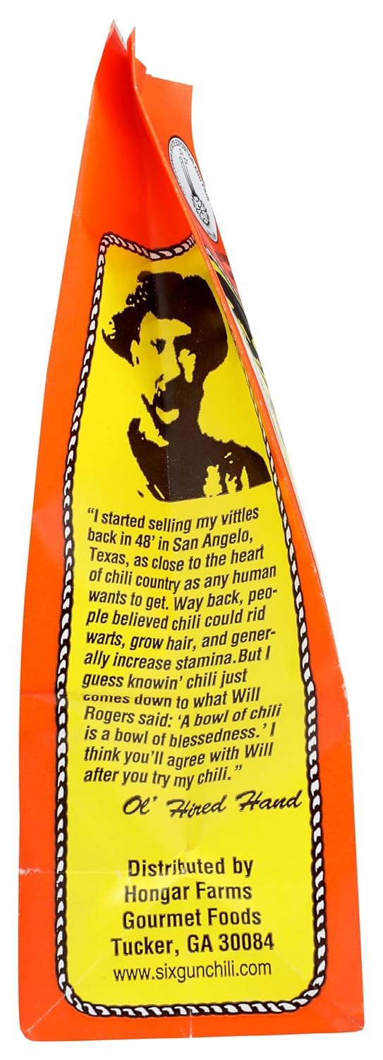 Six Gun Chili Mixin's gluten-free label graphic for allergen-conscious cooks.