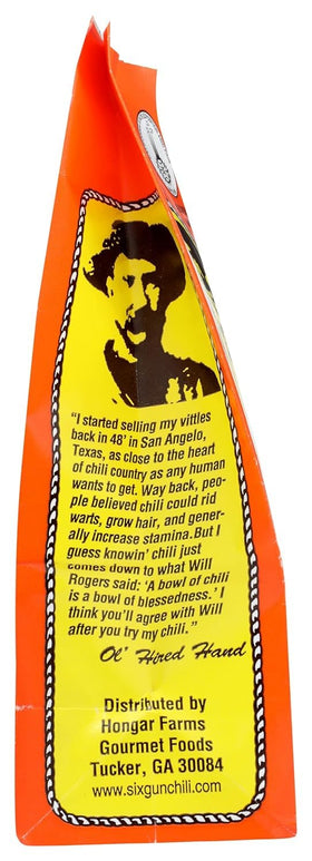 Six Gun Chili Mixin's gluten-free label graphic for allergen-conscious cooks.
