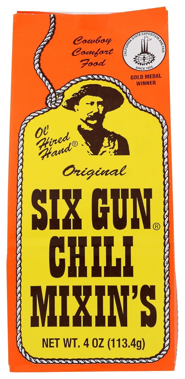 Six Gun Chili Mixin's kitchen counter with spices ready for dinner.