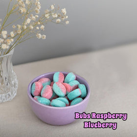 SkandyNova Bubs Mini foam candy closeup—gelatin-free foam texture details