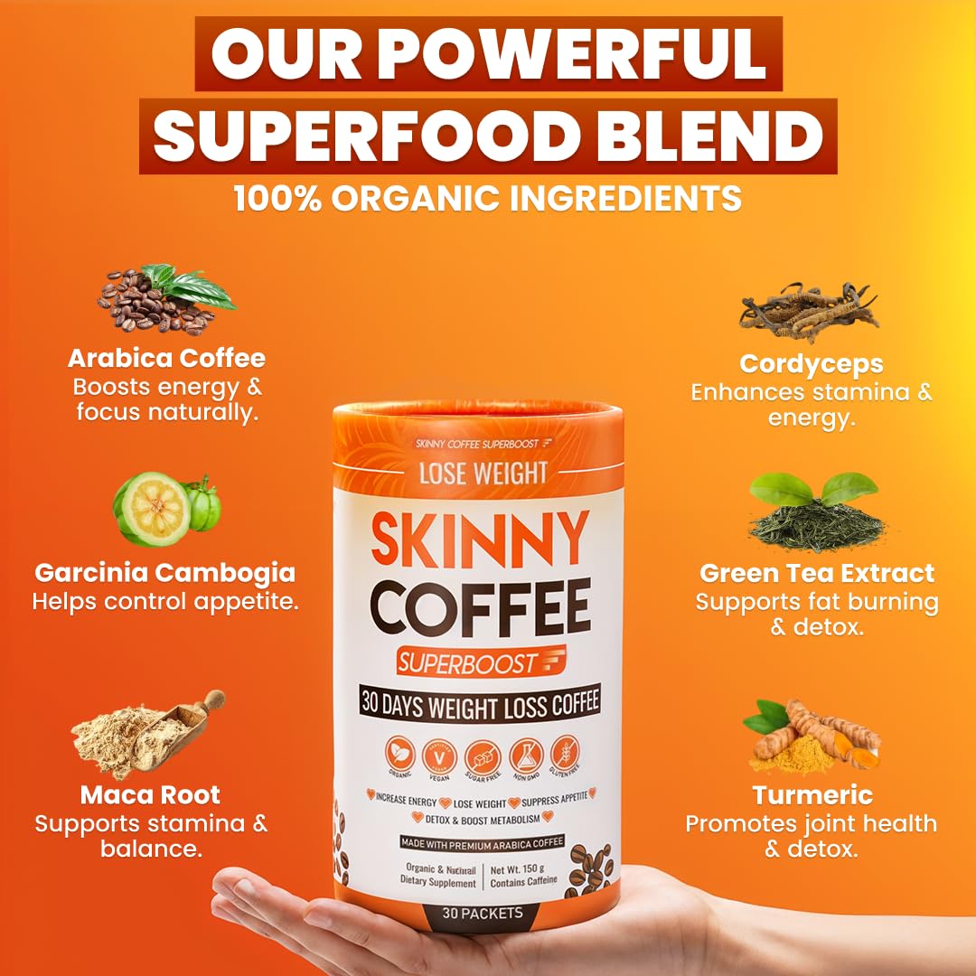 Skinny Coffee SuperBoost cravings-control cup supports appetite management.
