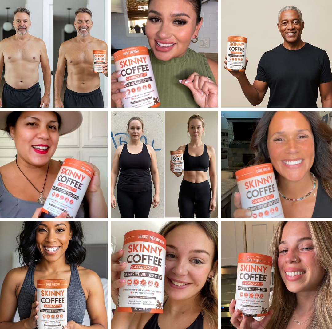 Skinny Coffee SuperBoost daily ritual fuels metabolism during busy days.