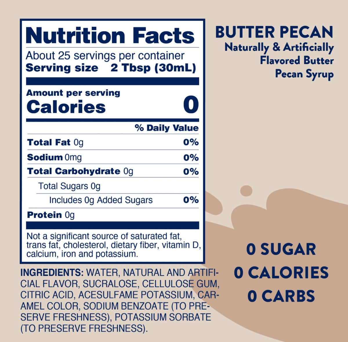 Skinny Mixes Butter Pecan protein-shake flavoring boosts taste and variety.