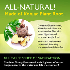 Glucomannan fiber symbol on image hints digestion-friendly fiber source.