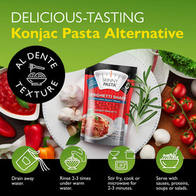 Skinny Pasta gluten free label signals a safe gluten free option.