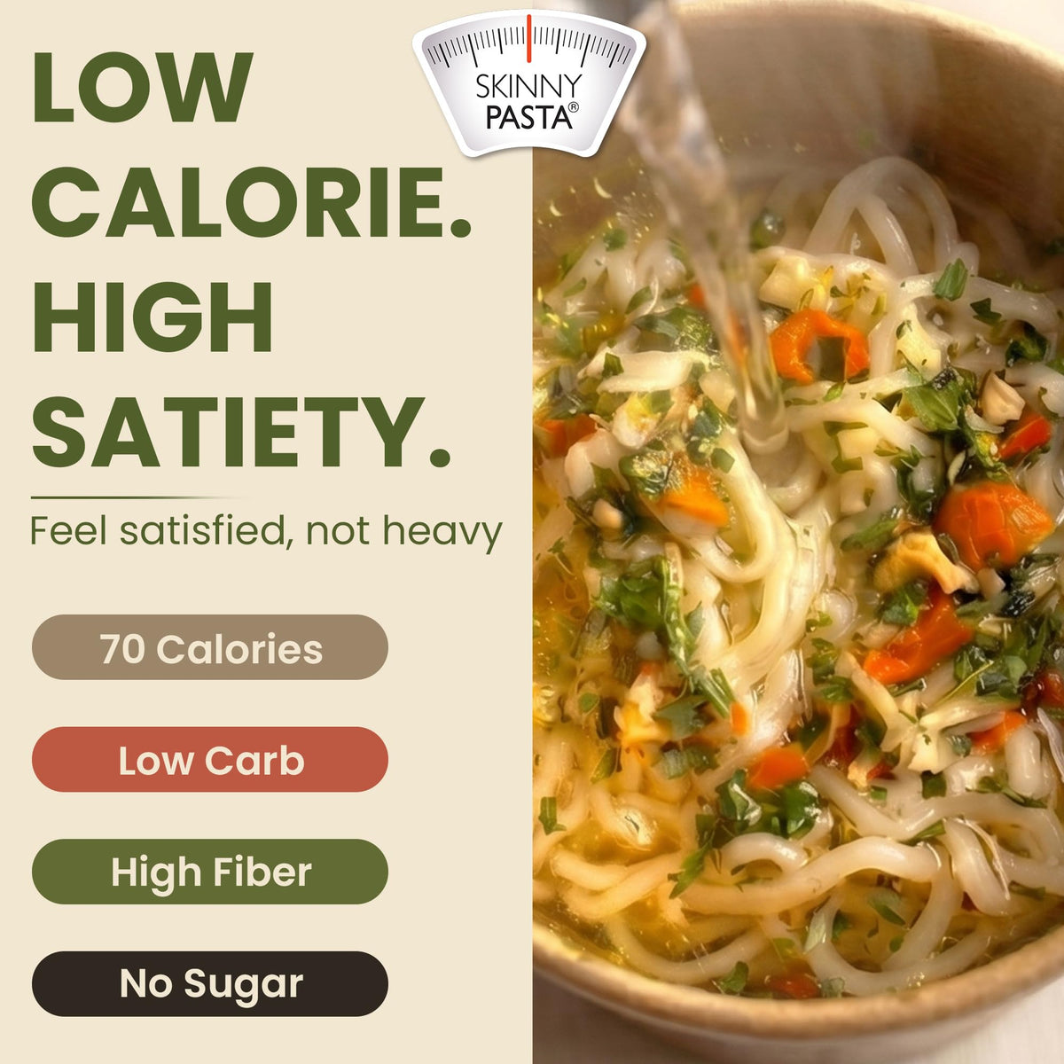Skinny Pasta konjac noodles raw highlights low carb gluten-free option