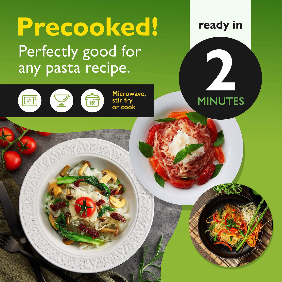 Skinny Pasta couscous shape offers a gluten-free, fiber-rich base for bowls.
