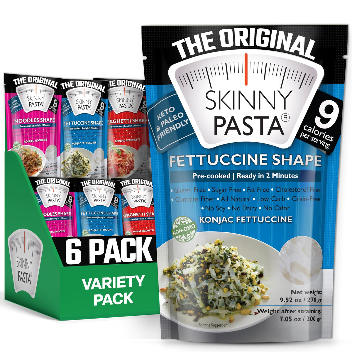 Skinny Pasta rice substitute helps versatile, low-calorie meal builds.