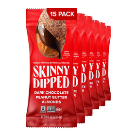 SKINNYDIPPED almonds close-up illustrating plant protein from whole nuts