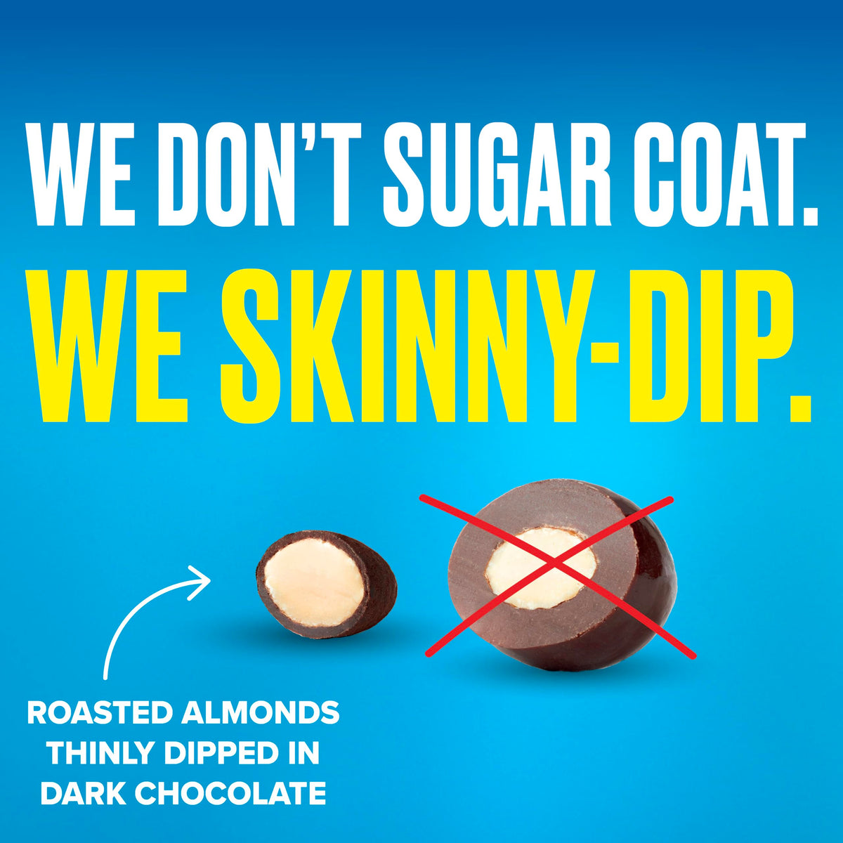 SKINNYDIPPED gluten-free and kosher almonds with simple ingredients