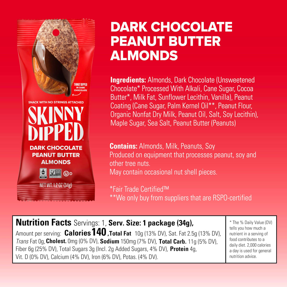 SKINNYDIPPED Lemon Bliss almonds with lemon dust aroma