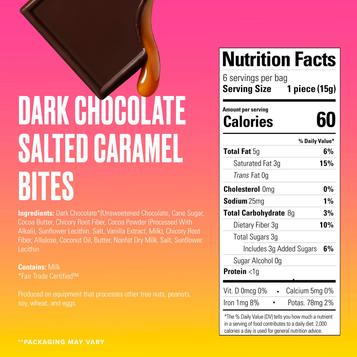SkinnyDipped bite caramel center close-up highlights gooey center.