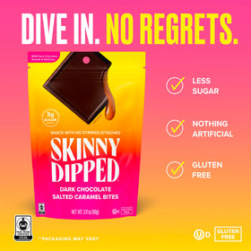 SkinnyDipped bites individually wrapped for portion control.