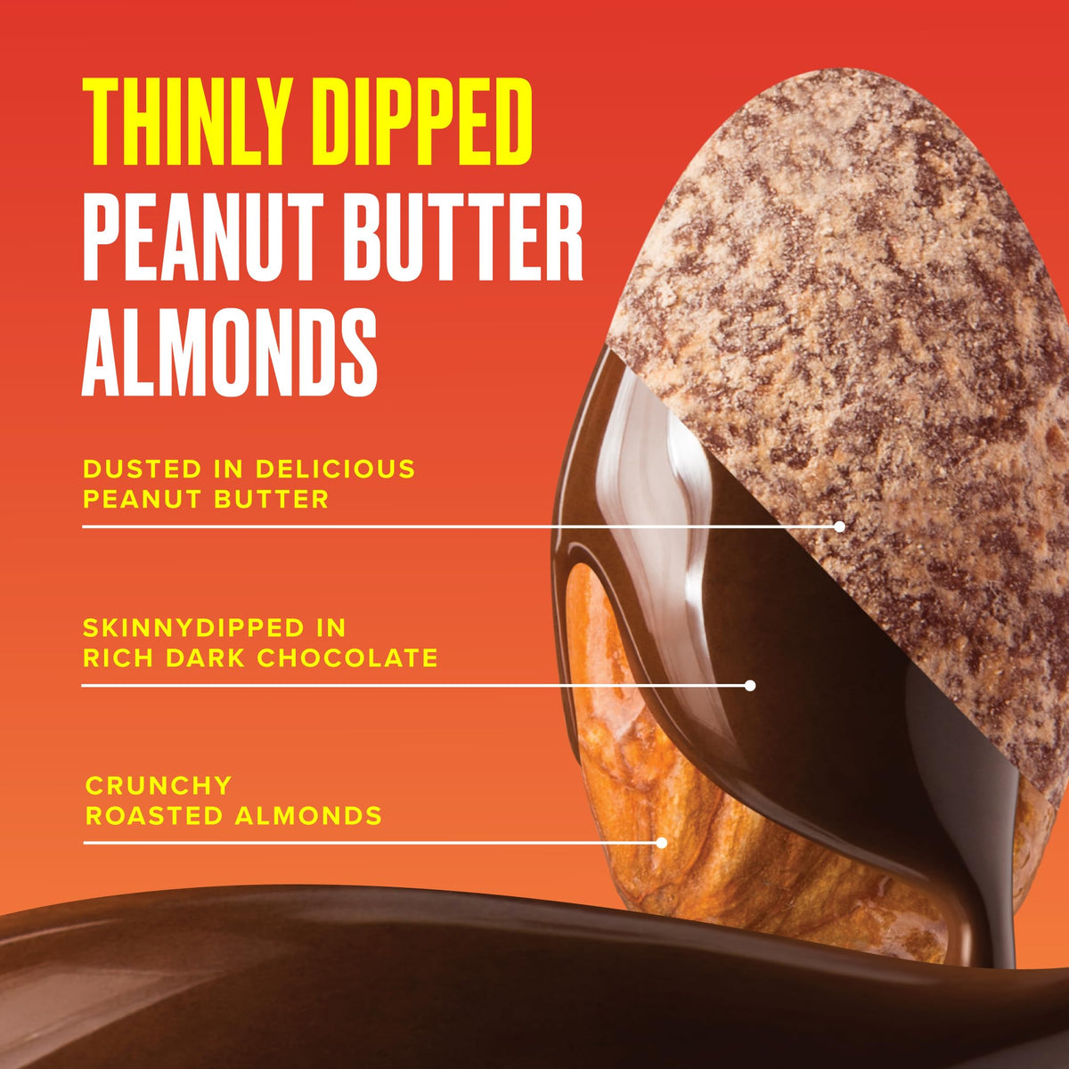 SKINNYDIPPED gluten-free Kosher label on package for dietary options
