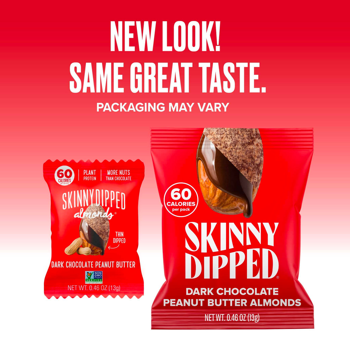No artificial colors or flavors in SKINNYDIPPED almonds.