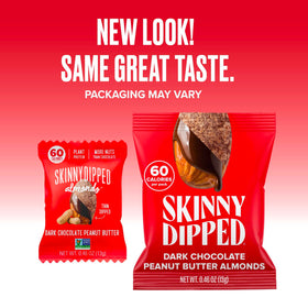 No artificial colors or flavors in SKINNYDIPPED almonds.