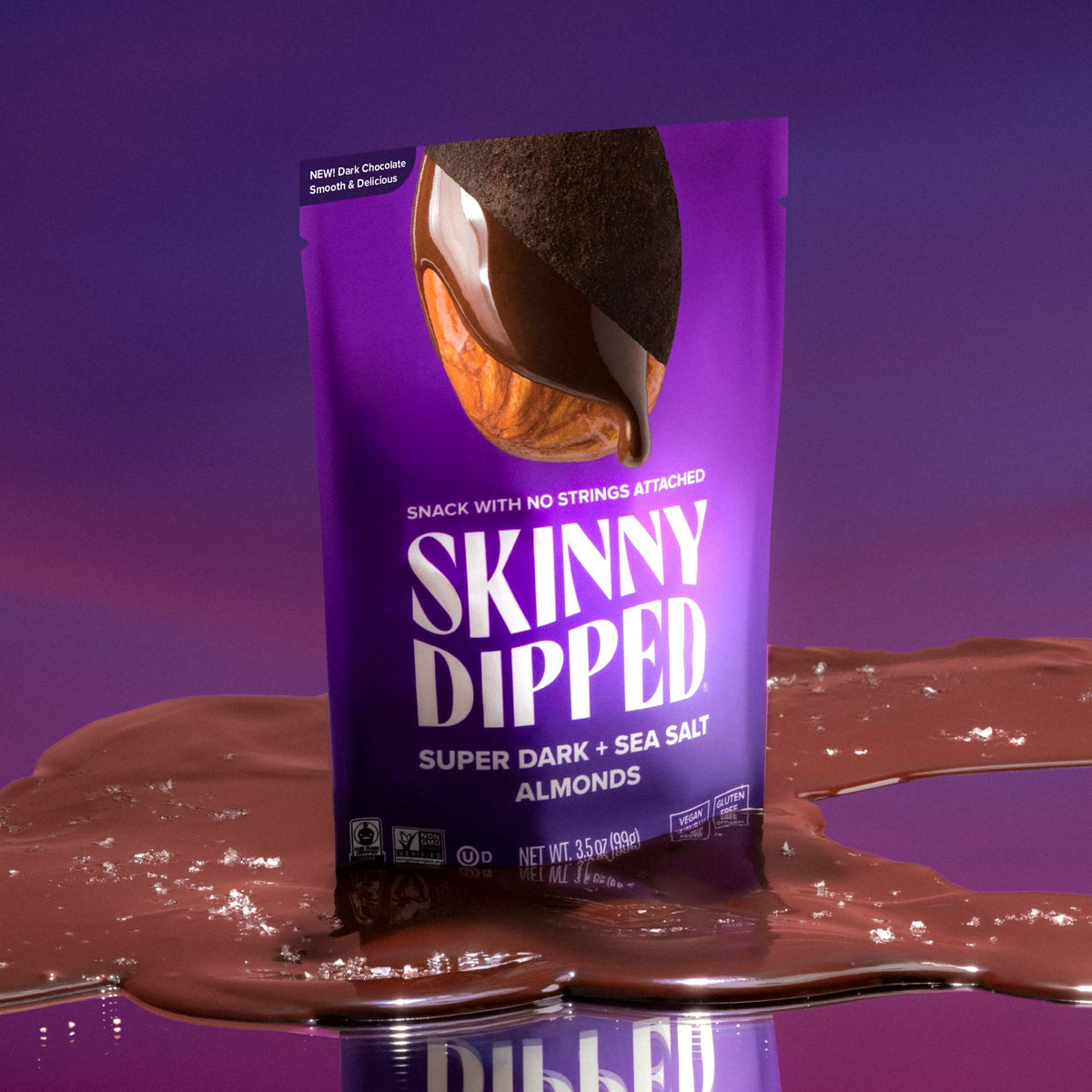 Almonds are steam pasteurized for safe eating and premium texture.