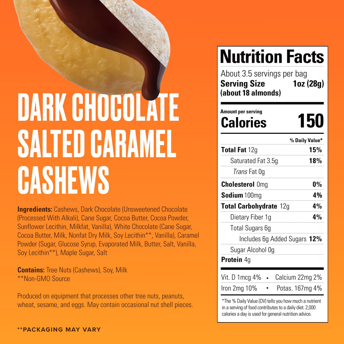 SkinnyDipped bag closeup with glossy coating for on-the-go snacking.