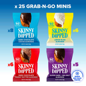 Lemon Bliss Yogurt-coated SkinnyDipped Minis almond for a zesty bite