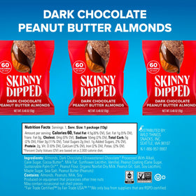 60-80 calorie portion SkinnyDipped Minis for on-the-go snacking